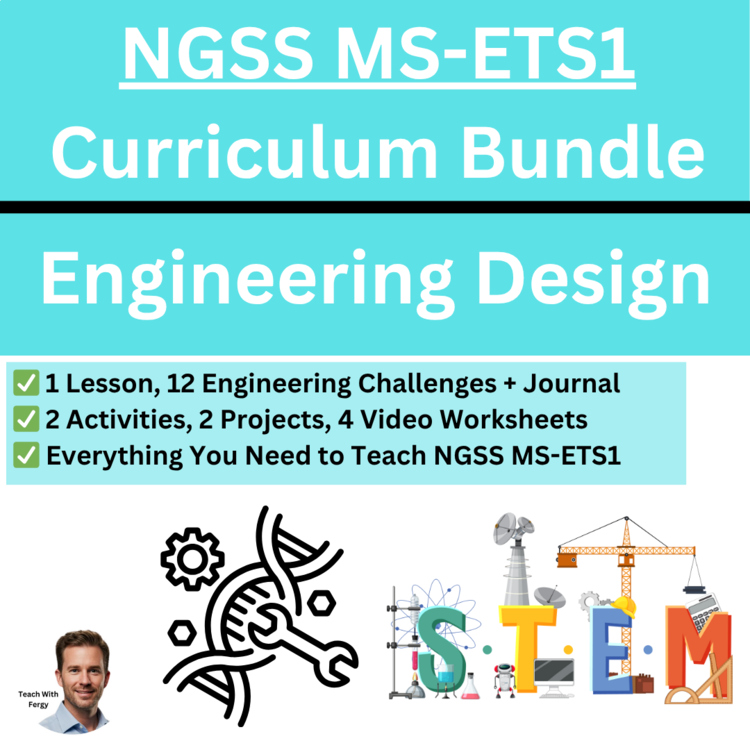 MS-ETS1 Engineering Design BUNDLE | STEM, Challenge, Build, Scientific Method