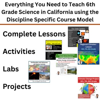 California 6th Grade Science Discipline Specific Course Model BUNDLE | CAST, image 3