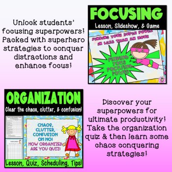 Study Skills BUNDLE Executive Function Skills Test Taking Strategies Activities, image 2
