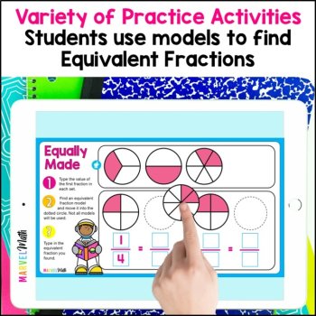 Equivalent Fractions Digital Hands On Activity - Using Models, image 2