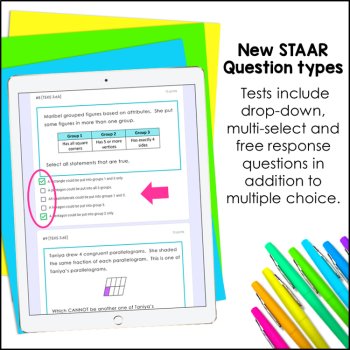3rd Grade Geometry Assessments TEKS 3.6A 3.6B 3.6E, image 3