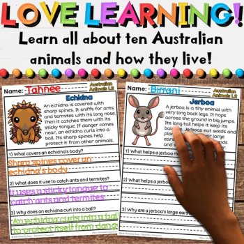 Australian Animals Reading Comprehension Passages - Informational Non-fiction, image 2
