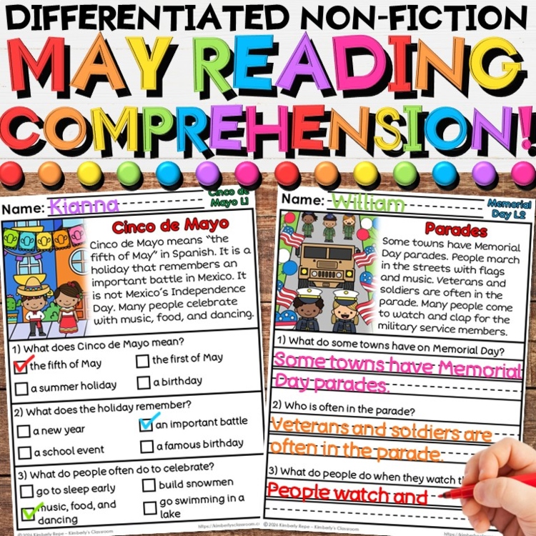 May Reading Comprehension Passages Bundle - Non-Fiction, Informational