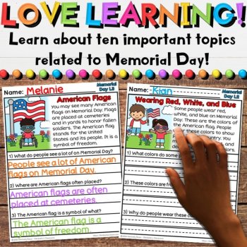 Memorial Day Reading Comprehension Passages - Informational Nonfiction Writing, image 2
