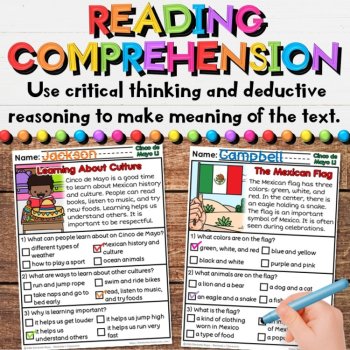 Cinco de Mayo Reading Comprehension Passages - Informational Nonfiction Writing, image 4