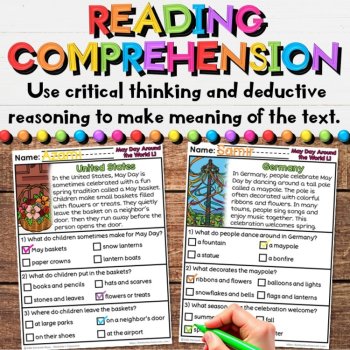 May Day Around the World Reading Comprehension Non-Fiction Passages, image 4