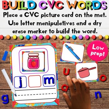Summer CVC Letter Sounds Center Bundle - Phonemic Awareness & Writing Activities, image 2