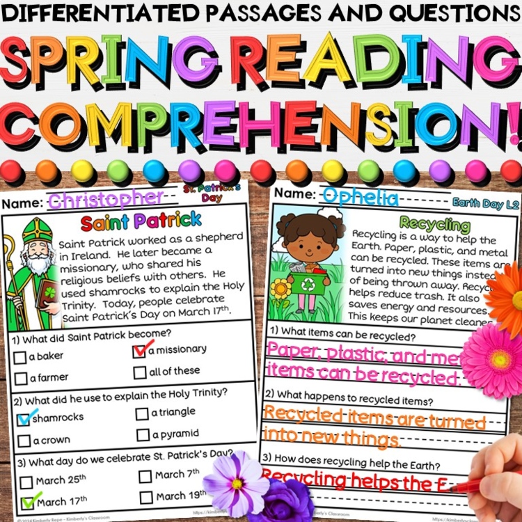Spring Reading Comprehension Passages Bundle - Non-Fiction, Informational
