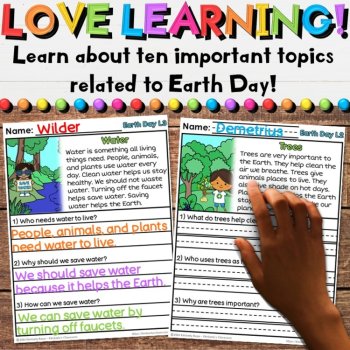 Earth Day Reading Comprehension Passages - Environment Writing Activities, image 2
