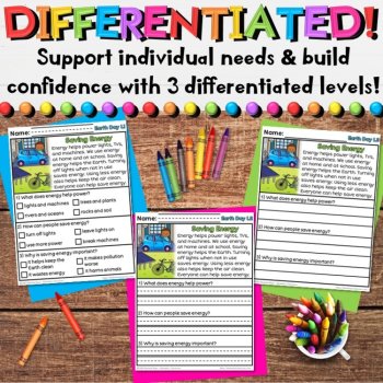 Earth Day Reading Comprehension Passages - Environment Writing Activities, image 3