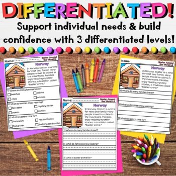 Easter Around the World Reading Comprehension Passages and Questions, image 3
