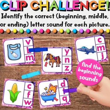 Spring CVC Letter Sounds Center Bundle - Phonemic Awareness & Writing Activities, image 4