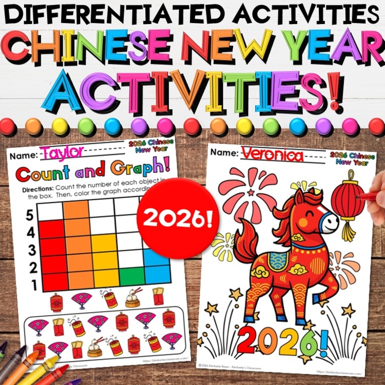 Chinese New Year 2026 Year of the Horse Worksheets for Lunar New Year