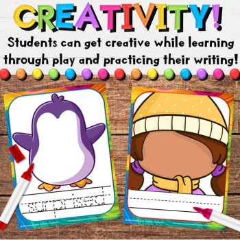 Winter Social-Emotional Centers Bundle with Vocabulary & Writing Activities, image 2