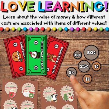 Christmas Cash - Printable Money & Coins - Holiday Classroom Economy Rewards, image 2