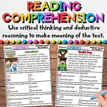 Holidays Around the World Reading Comprehension Passages and Questions, image 4