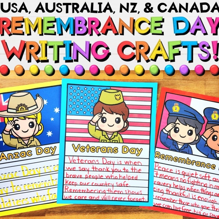 Veterans Day, Anzac Day, Remembrance Day | Crafts & Writing Activities