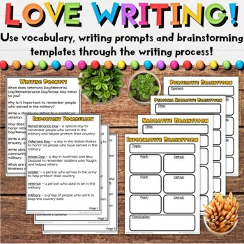 Veterans Day, Anzac Day, Remembrance Day | Crafts & Writing Activities, image 3
