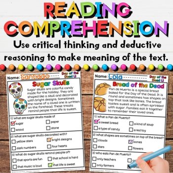 Day of the Dead Reading Comprehension Passages -  Día de los Muertos Activities, image 4