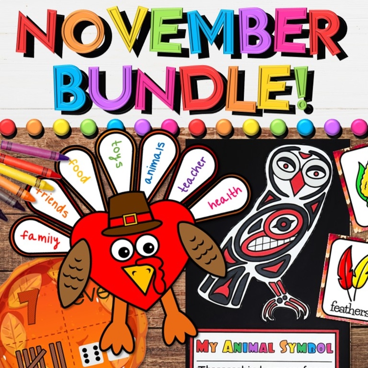 November Activities Growing Bundle - Thanksgiving, Pumpkins, Native American