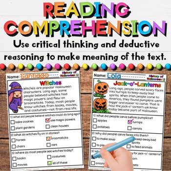 History of Halloween Reading Comprehension Passages - Differentiated Activities, image 4