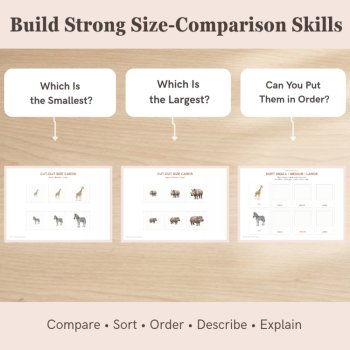 Safari Animal Size Sorting Cards | Small Medium Large, image 3