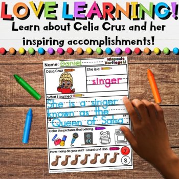 Hispanic Heritage Month Worksheets - Leader in History Activities Sample FREEBIE, image 2