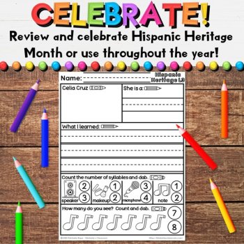 Hispanic Heritage Month Worksheets - Leader in History Activities Sample FREEBIE, image 4