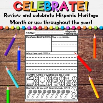 Hispanic Heritage Month Worksheets - Leaders in History Activities (Set 3), image 4