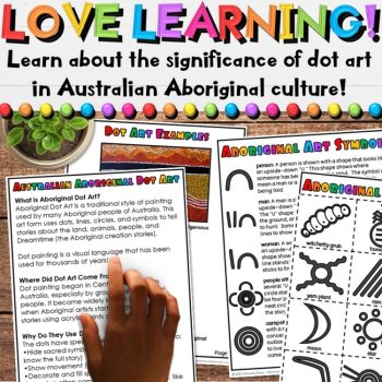 Australian Aboriginal Dot Art Crafts & Writing Activities | NAIDOC, Sorry Day, image 2