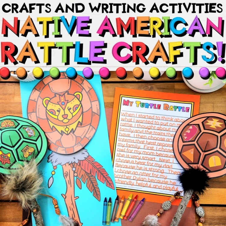 Native American Heritage Crafts - Indigenous Rattle Writing Crafts & Activities