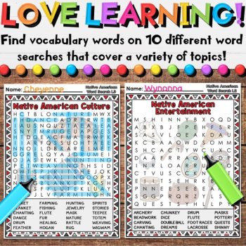 Indigenous People Word Search - Native American Heritage Vocabulary Activities, image 2