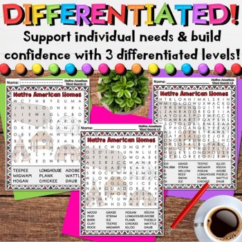 Indigenous People Word Search - Native American Heritage Vocabulary Activities, image 3