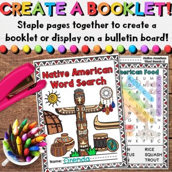 Indigenous People Word Search - Native American Heritage Vocabulary Activities, image 4