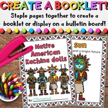 Native American Activities | Hopi Tribe Kachina Dolls Coloring Pages or Posters, image 4