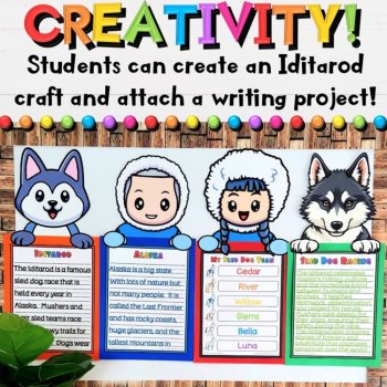 Iditarod Sled Racing in Alaska Activities | Writing Crafts, Vocabulary, Reading, image 3