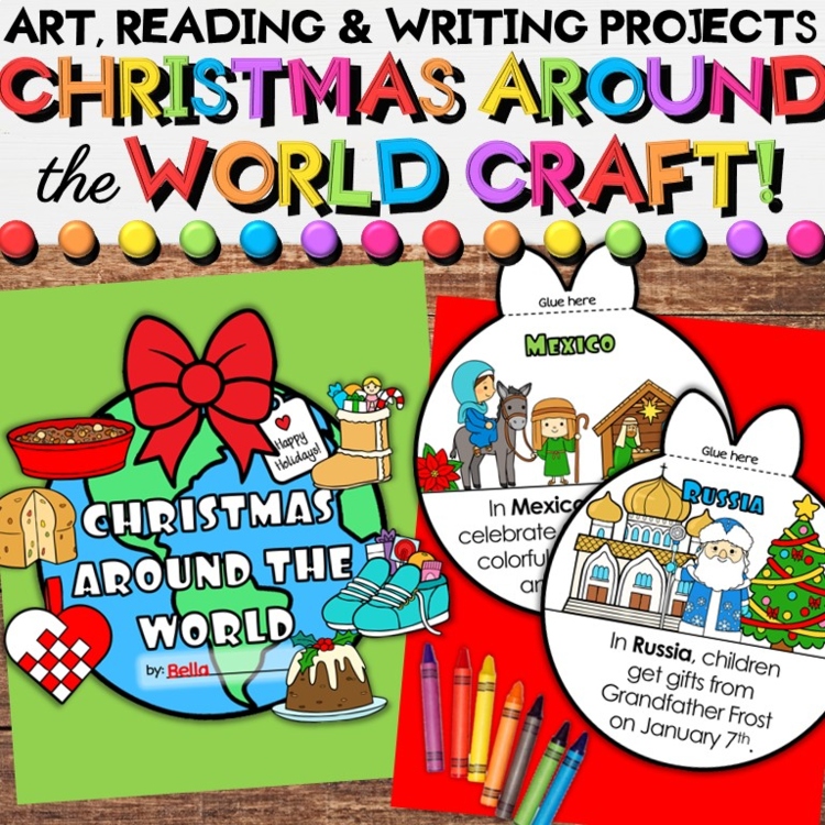 Christmas Around the World Gift Craft, Readers & Holiday Writing Activities