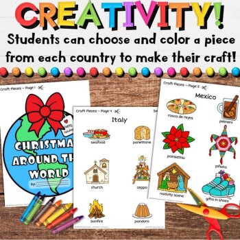 Christmas Around the World Gift Craft, Readers & Holiday Writing Activities, image 3
