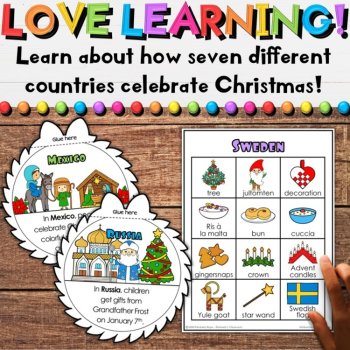 Christmas Around the World Wreath Craft, Readers & Holiday Writing Activities, image 2