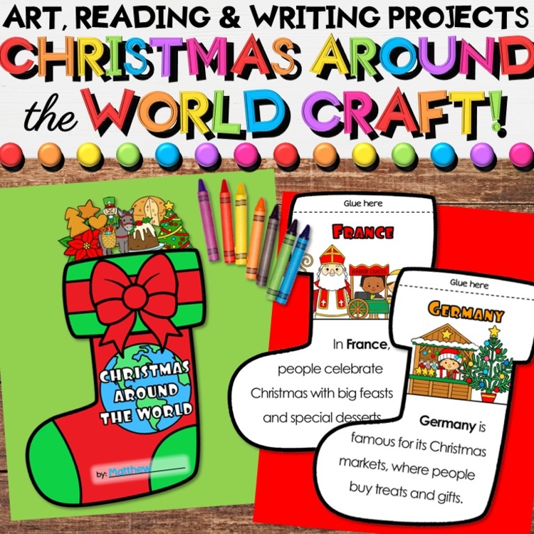 Christmas Around the World Stocking Craft, Readers & Holiday Writing Activities