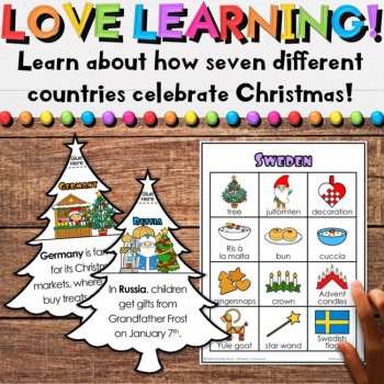 Christmas Around the World Tree Craft, Readers & Holiday Writing Activities, image 2