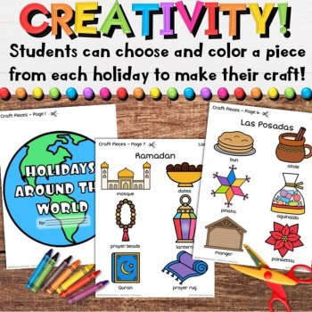 Holidays Around the World Craft, Readers & Writing Activities | Art Projects, image 3