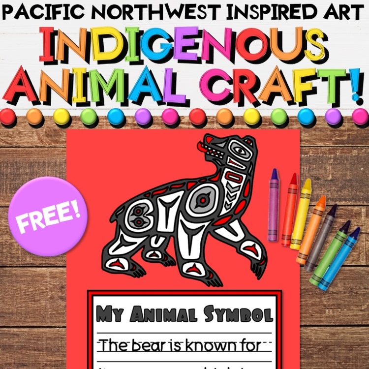 FREE Indigenous Animal Craft & Writing Activities | Native American Art Project