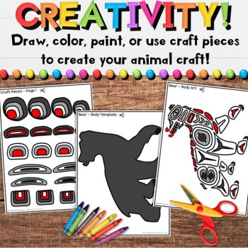 FREE Indigenous Animal Craft & Writing Activities | Native American Art Project, image 3