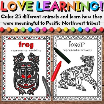 Pacific Northwest Indigenous People Animal Coloring Pages or Posters - Haida Art, image 2