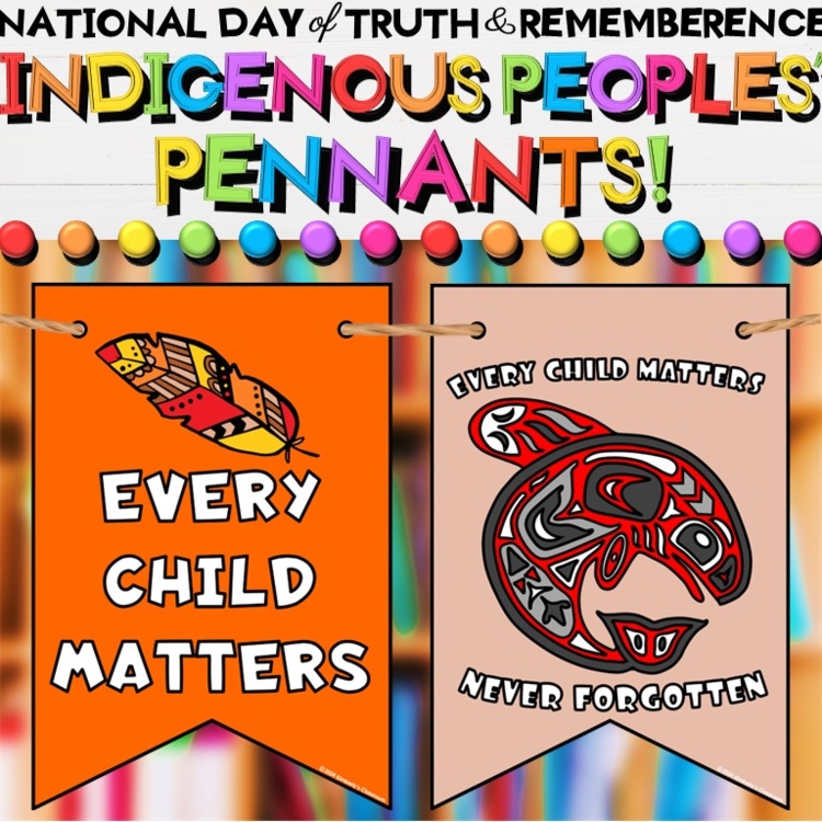 National Day for Truth and Reconciliation Pennants, Banners, Art, Coloring Craft