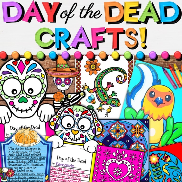 Day of the Dead Craft Activities Bundle with Día de Los Muertos Art Projects