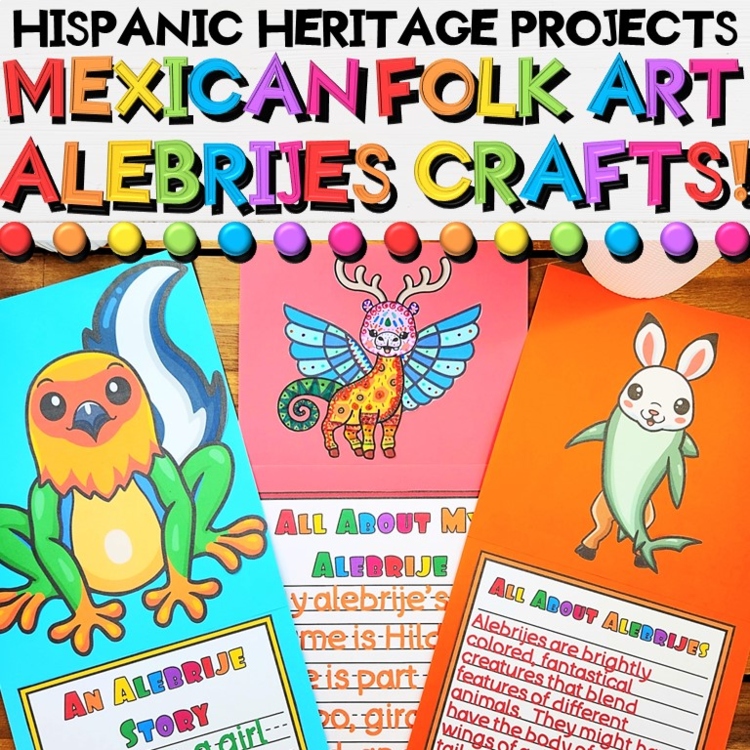 Alebrije Mexican Folk Art Craft Activities | Day of the Dead | Hispanic Heritage