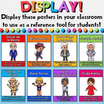 Hispanic Heritage Month Leaders Posters to Decorate Bulletin Boards (Set 2), image 3