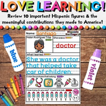 Hispanic Heritage Month Worksheets - Leaders in History Activities (Set 2), image 2